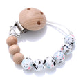 Baby Beech Pacifier Clip Round Colorful Silicone Teething Beads Food Grade Dummy Holder