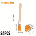 12-48PCS Nylon Brushes Short Wooden Handle Art Paint Brushes, Watercolor Brushes Wall