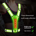 LED Running Vest Reflective Glowing Reflector Straps High Cycling Visibility Night