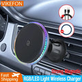 Magnetic Car Wireless Chargers RGB LED Light For iPhone 12 13 14 15 16 17 Pro Max Phone