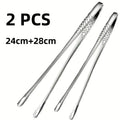 Stainless Steel Kitchen Tongs Non Slip Heat Resistant BBQ Grill Tool Steak Seafood Buffet Salad Food Serving Cooking Utensils