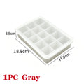 15 Cavity Ice Cube Tray Silicone Square Ice Trays Easy Release Stackable Ice Cube Molds