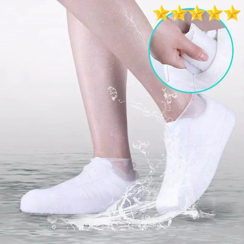 Hot sales Waterproof silicone shoe cover protector reusable anti-slip wear-resistant rain shoe cover for outdoor rainy days