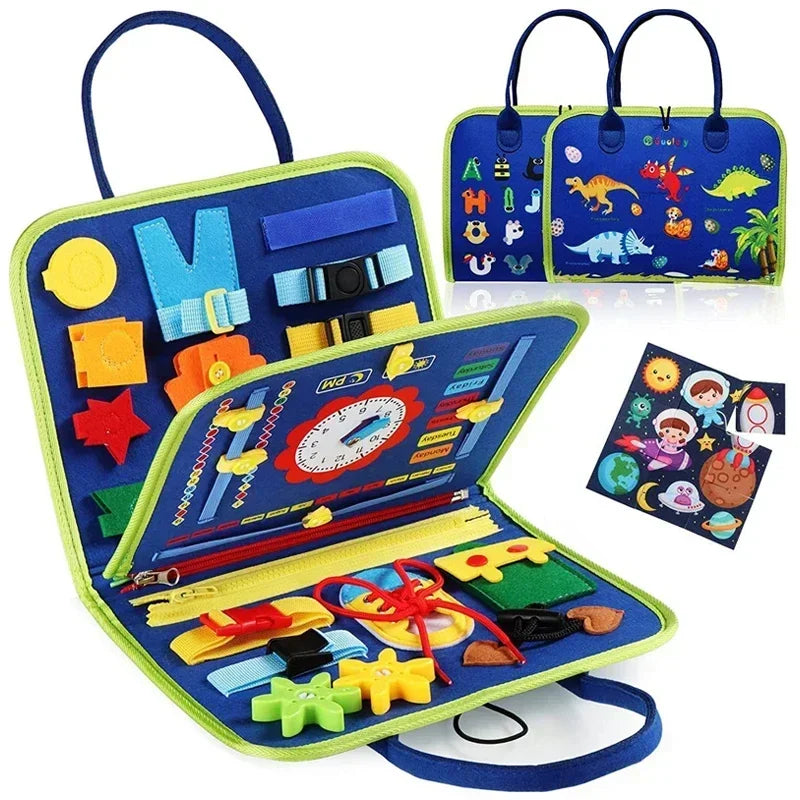 Montessori Kids Travel Toy Felt Activity Quiet Books Busy Board Activity Educational