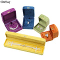 Luxury Velvet Jewelry Gift Box Premium Ring Earring Pendant Display Case Travel Bracelet Organizer Storage for Ladies Birthday