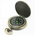 Vintage Brass Flip Compass Pocket Watch Style Navigation Tool Luminous Dial With Keychain For Outdoor Hiking CAMPING