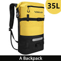 NEWBOLER 35L PVC Waterproof Dry Bags With Wet Pocket Backpack For Kayaking Boating Swimming Outdoor Sports Bag