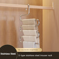 5 Layers Multi-functional Clothes Hangers Non-slip Pant Storage Rack Cloth Rack with