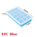 15 Cavity Ice Cube Tray Silicone Square Ice Trays Easy Release Stackable Ice Cube Molds