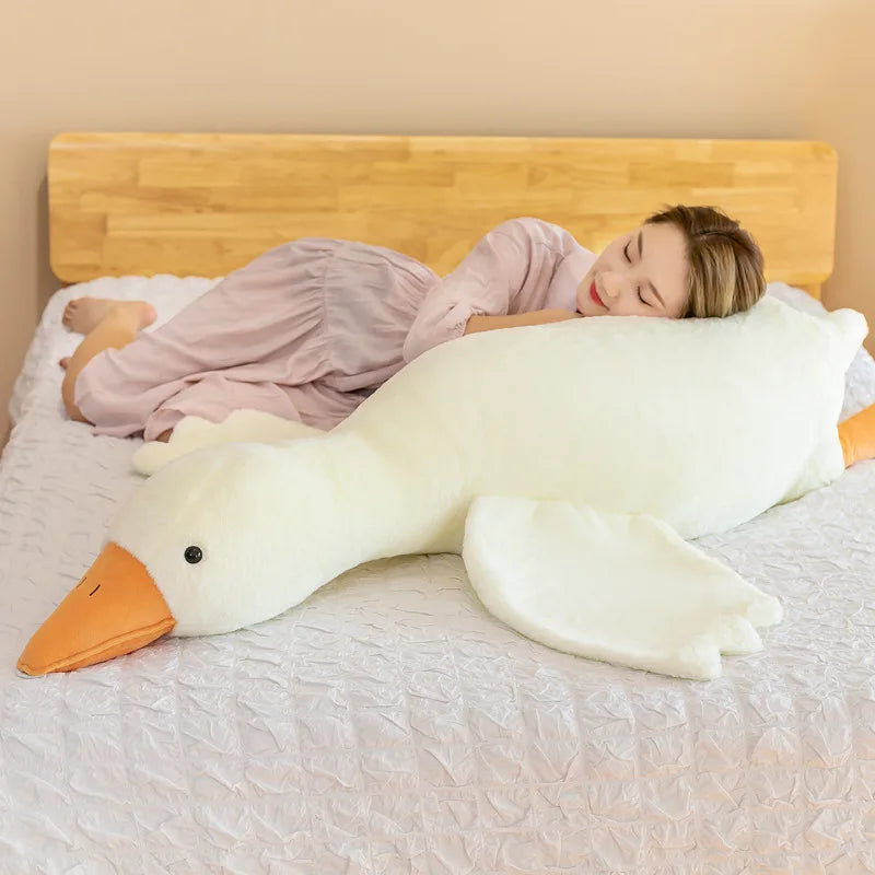Hot 50/90/130CM Funny Goose Plush Stuffed Soft Duck Sleeping Pillow Sofa Cushion Kids