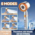 5 Spray ABS Portable Shower Head High Pressure Large Flow Spa Filtered Shower Heads with Stop Button Universal Bathroom Nozzle