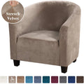 High Stretch Sofa Cover Velvet Tub Chair Cover Skid Resistance Furniture Protector Stretch Fabric Super Soft Couch Slipcover
