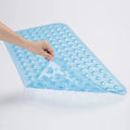 1pc Bubble Massage Non-slip Shower Mats with Suction Cups & Drain Holes, 38*70cm PVC Bathroom Mats Safe Bath Mats Machine Wash