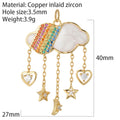 Y2k Boho Evil Blue Eye Heart Necklace for Women Golden Angle Flower Collars Diy Pendant