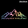 Mountain Adventurer Reflective Car Stickers Truck Automobile Decal Funny Vinyl Vehicle Decoration Motorbike Travel Cross-Country