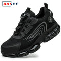 Rotating Button New Safety Shoes Men Anti-smash Anti-puncture Work Shoes Fashion Men