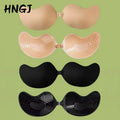 FINETOO 1-15PCS Women Invisible Nubra Breast Patch Tow-Color Hypoallergenic Mango Cup bra Silicone Non-Falling Off Thin