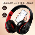 CATASSU Earphone Bluetooth Headphones Over Ear Stereo Wireless Headset Soft Leather