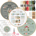 3/4pcs Embroidery Starter Kit for Diy Crafter