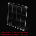 1-12 Slots Transparent Acrylic Display Stand for Pokemon/ Yu-Gi-Oh/NARUTO/One Piece/TCG Cards, Dustproof Polaroid Picture Frame