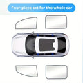 100 Blackout Car Sun Shield Shades Sunshade Covers Summer Magnetic Window Curtains UV