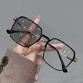 New Photochromic Anti Radiation Glasses Metal Eyeglass For Woman Men