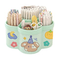 Rotating Pen Holder Desk Organizers Large Capacity Pen Storage Box Cosmetic Brush