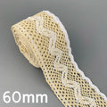 (5Meter/roll) White Beige Cotton Embroidered Lace Net Ribbons Fabric Trim DIY Sewing