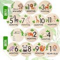 7PCS Newborn Photography Props Wooden Monthly Milestone Card Baby Shower Gift for Boys