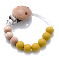 Baby Beech Pacifier Clip Round Colorful Silicone Teething Beads Food Grade Dummy Holder