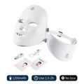 7 Colors Led Facial Mask With Neck Red Light Therapy Mask For Skin Tightening Lifting