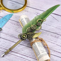 Retro Punk Dipped in Water Pen European Style Vintage Luxury Metal Signature Pen Replaceable 5 Nib Machine Feather Pen