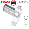 High Speed USB Type C USB Flash Drive 128GB Free Key Chain Pendrive 64GB Orange 2 in 1