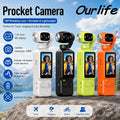 Ourlife 4K Action Camera 180 Rotatable For YouTube Vlog Video Recording Record Life