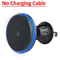 Magnetic Car Wireless Chargers RGB LED Light For iPhone 12 13 14 15 16 17 Pro Max Phone