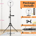 Tripod With LED Ring Light For Phone Tripod Camera Stand Selfie Photography Light LED