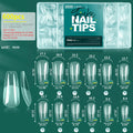 False Nail Tips Full Cover Clear Acrylic Extensions 10/12 Sizes Natural Look DIY Professional Manicure 120/600pcs