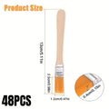12-48PCS Nylon Brushes Short Wooden Handle Art Paint Brushes, Watercolor Brushes Wall