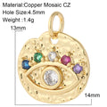 Y2k Boho Evil Blue Eye Heart Necklace for Women Golden Angle Flower Collars Diy Pendant