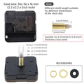Wall Clock Mechanism 12/16/18/22 mm Shaft Silent Quartz Movement Machine Silent Sweeping Second Movement for Clock Repair / DIY