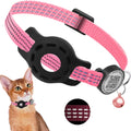 Cat GPS Collar with QR Code Tag & Airtag Case Reflective Apple Tag Cats Collar for