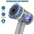 5-in-1 Electric Spin Scrubber Brush for Bathroom Tile Bathtub Sink, Power Scrubber with 5 Replaceable Brush Heads
