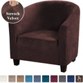 High Stretch Sofa Cover Velvet Tub Chair Cover Skid Resistance Furniture Protector Stretch Fabric Super Soft Couch Slipcover