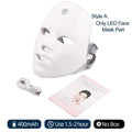 7 Colors Led Facial Mask With Neck Red Light Therapy Mask For Skin Tightening Lifting