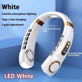 8000mAh USB Hanging Neck Fan Portable Bladeless Mini Rechargeable Mute LED Digital
