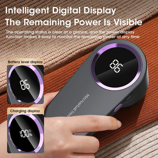 Electric LED Digital Lint Remover USB Rechargeable Fuzz Pellet Fluff Fabric Shaver for