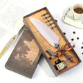 1 Set Vintage Calligraphy Pen Feather Dip Fountain Pen Set Ink Stationery Quill Creative Retro Writting Pen School Office Supply