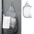 Foldable Storage Laundry Basket Organizer Dirty Clothes Mesh Bag Household Wall-mounted