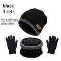 Winter Hat for Men Women Beanie Hats Scarf Glove Earmuff Set Thick Warm Slouchy Beanies