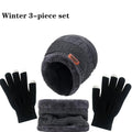 Winter Hat for Men Women Beanie Hats Scarf Glove Earmuff Set Thick Warm Slouchy Beanies